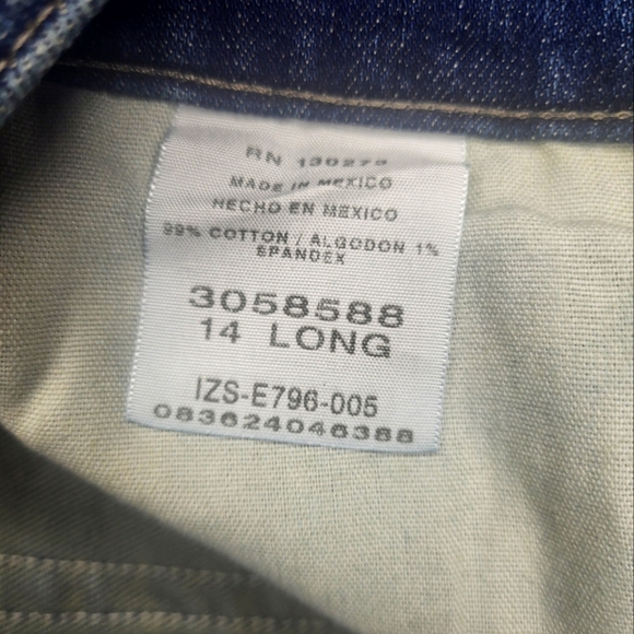 Lee Bootcut Relaxed Fit Jeans Women’s 14 Long At the Waist Stretch YKK Zip A86 - Picture 7 of 12